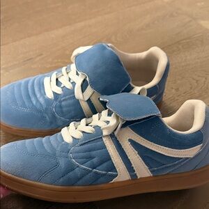 Blue Suede Women's Sneakers